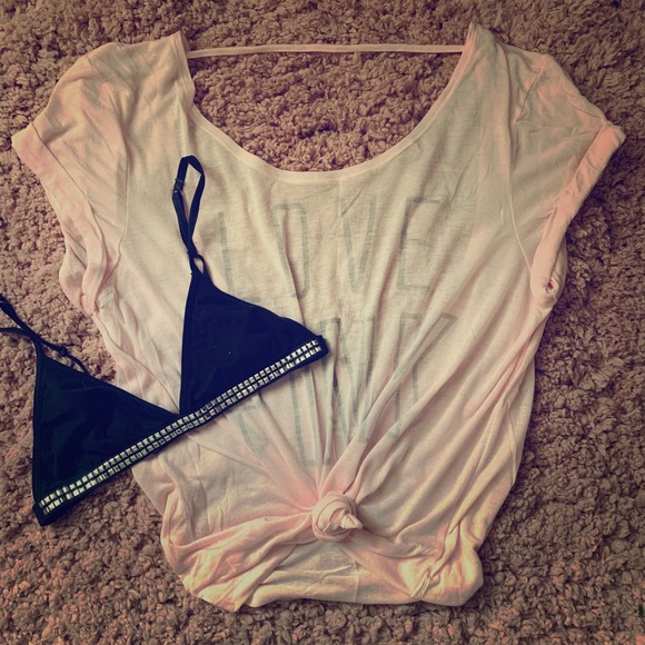PINK Victoria's Secret Tops - Pink Scoop Back T-shirt PINK Victoria's Secret Tops - Pink Scoop Back T-shirt